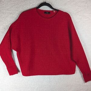 558-Nwt Tahari Sparkles Bold Red Sweater